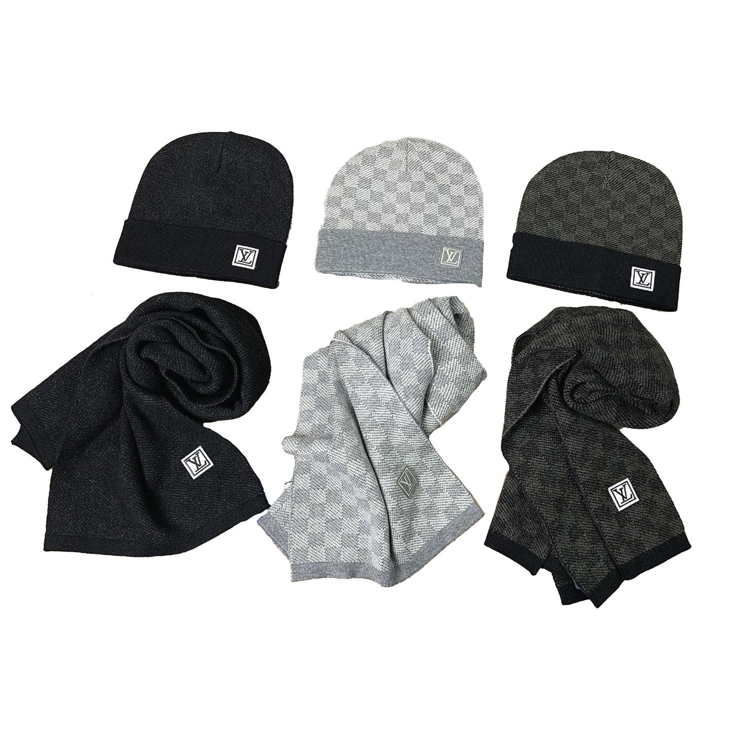 lv beanie & scarf